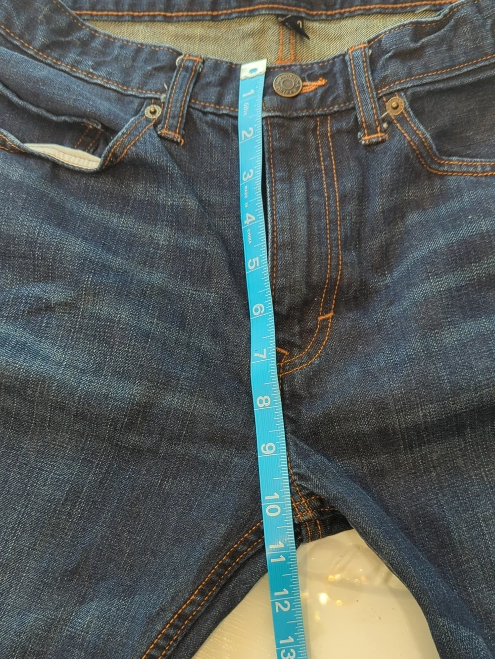 Banana Republic 100% Cotton Slim Fit Men's Indigo Straight Jeans 32/30